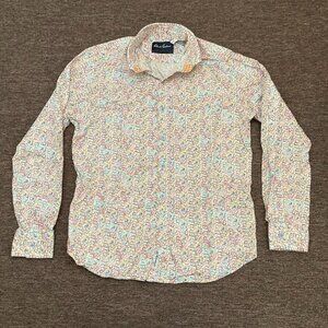 Robert Graham Shirt Men's Medium Danforth Sport Tailored Fit‎ Button Up M